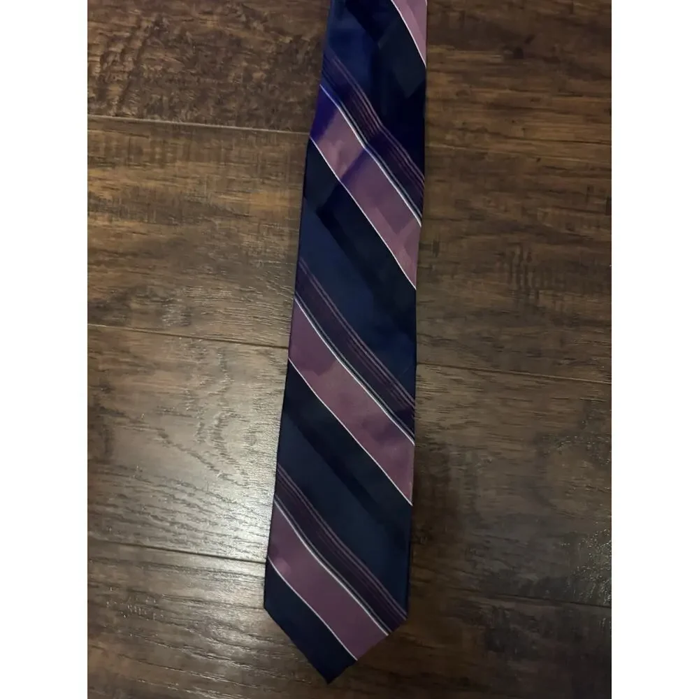 Michael Kors Striped 100% Silk Neck Tie